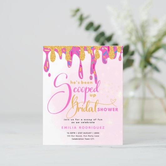 Papier Elle a été prise en glace mariage Shower (Debout devant)