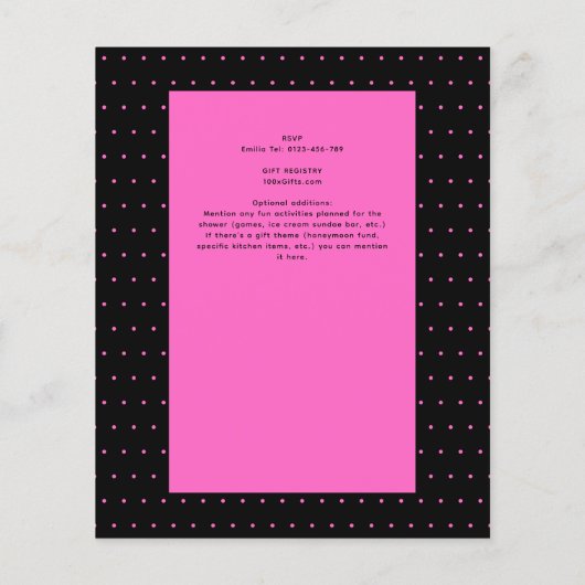 Papier Elle a été prise en glace mariage Shower (Dos)