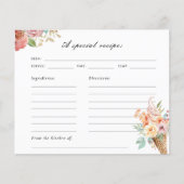 Papier Elle a été récupérée Fête des mariées Recette Cart (Devant)