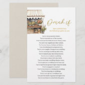 Papier Elle est hors du marché Boire si Fête des mariées  (Devant / Derrière)