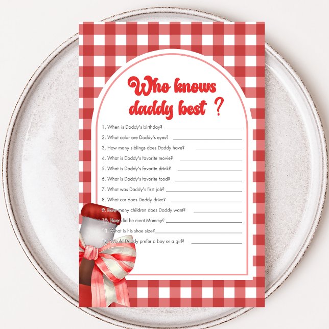 Papier Elle est prête à éclater Jeu de douche Qui connaît (She's Ready to Pop Baby Shower Game)