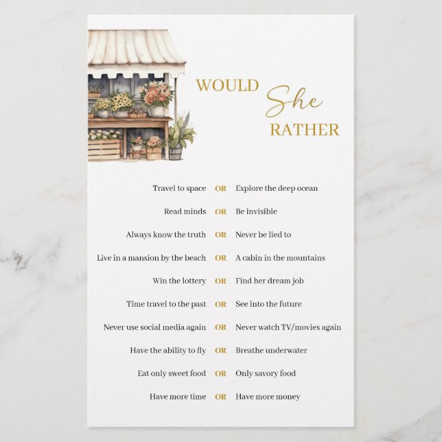 Papier Elle n’est pas sur le marché, elle préfère jouer (Devant)