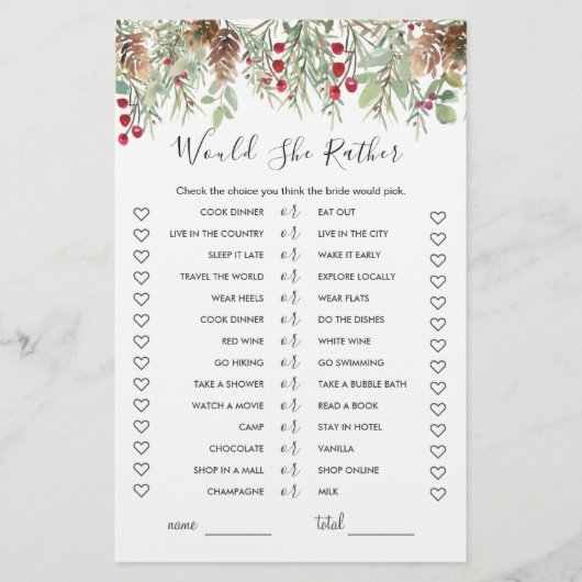 Papier Elle Préférerait Jeu De Fête des mariées, Pin D'Hi (Devant)