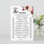 Papier Elle Préférerait Marsala Fête des mariées Jeu (Debout devant)