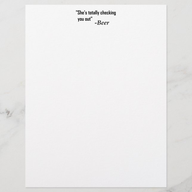 Papier "Elle vous regarde complètement" - Bière (Devant)
