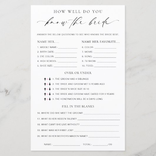 Papier Ellesmere Comment Bien Connaissez-Vous Le Jeu De M (Devant)