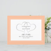 Papier Elopement Nous Avons Lié Le Knot Mr & Mrs Peach Ca (Debout devant)