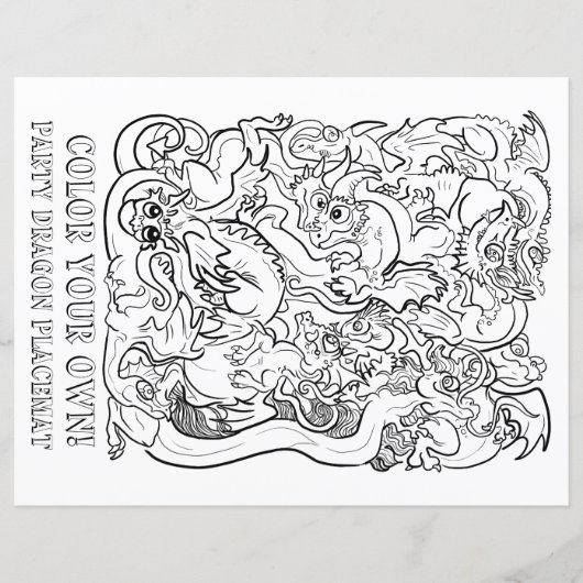 Papier Emballé Dans Les Dragons De Partie Couleur Votre P (Devant)