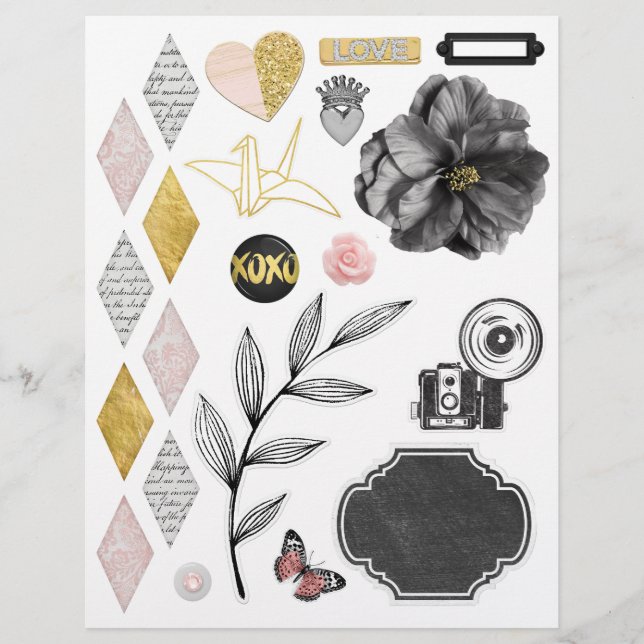 Papier Embellissements "Simple Plaisirs" Set 01 (Devant)