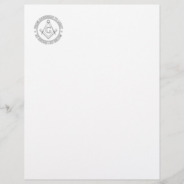 Papier emblème de la franc-maçonnerie (Devant)
