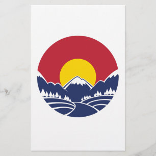 Papier Emblème des montagnes rocheuses du Colorado