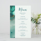 Papier Emerald Gold Waves Elégant Mariage plage (Debout devant)