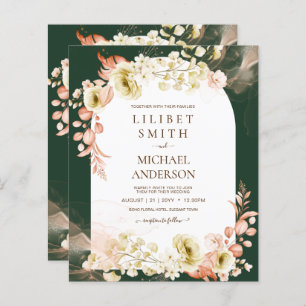 Papier Emerald Green Boho Floral Mariage