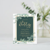 Papier Emerald Greenery Gold FAIRE-PART DE MARIAGE PHOTO (Debout devant)