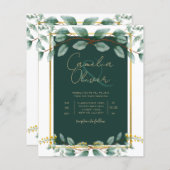 Papier Emerald Greenery Mariage Botanical Nature Invitati (Devant / Derrière)