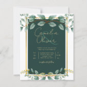 Papier Emerald Greenery Mariage Botanical Nature Invitati (Devant)