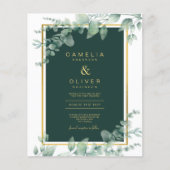Papier Emerald Greenery Mariage Botanical Nature Invitati (Devant)