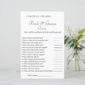 Papier Emerald mariée & mariée trivia jeu de douche de nu (Debout devant)