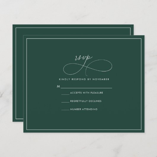 Papier Emerald RSVP (Devant / Derrière)