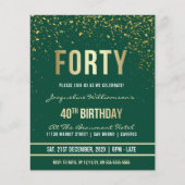Papier Émeraude | Budget Gold Confetti 40e anniversaire f (Devant)