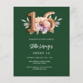 Papier Émeraude vert or pêche budget floral doux 16 (Devant)