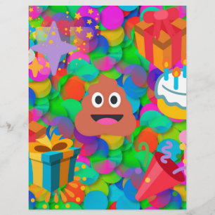 Papier emoji joyeux pod'anniversaire