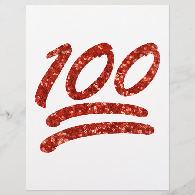 Papier emoji pailleté cent (Devant)