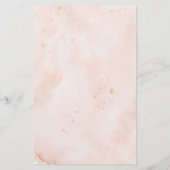 Papier Emoji pictionary baby shower jeu d'aquarelle rose (Dos)