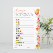 Papier Emoji Pictionary Bridal Shower Game Spritz Citrus (Debout devant)