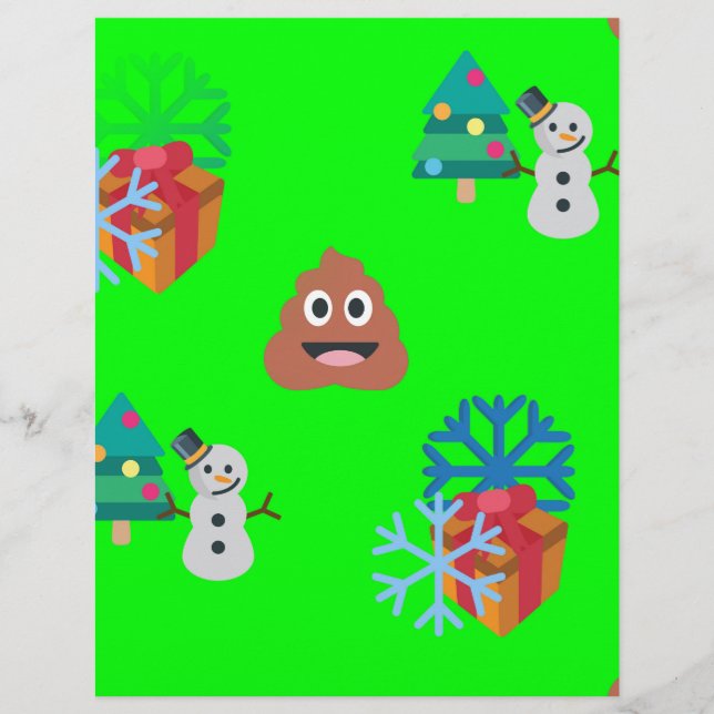 Papier emoji poop de noël (Devant)