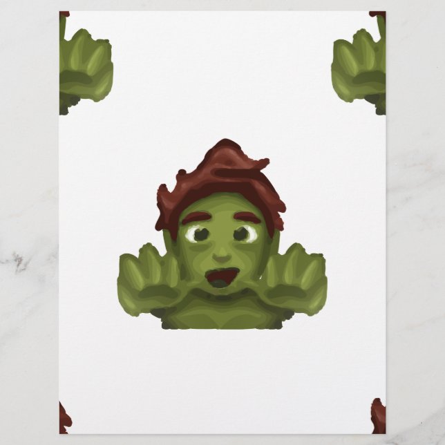 Papier emoji zombie (Devant)