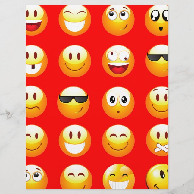 Papier émojis rouges (Devant)