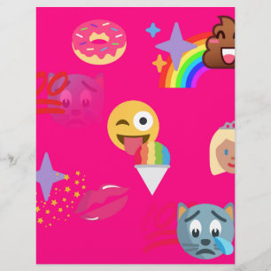 Papier émoticône rose chaud