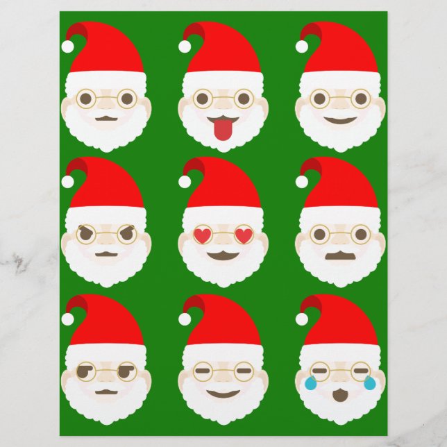 Papier émoticônes père Noël (Devant)