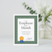 Papier Employé du certificat du mois (Debout devant)