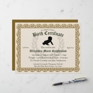 Papier Empreinte commémorative Empreinte Certificat de na