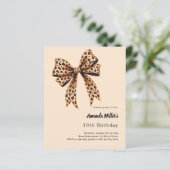 Papier Empreinte de léopard arc brun beige invitation d'a (Debout devant)