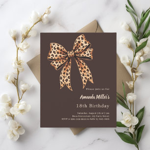 Papier Empreinte de léopard arc-brun invitation d'anniver