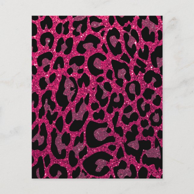 Papier Empreinte de léopard - rose (Devant)