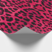 papier empreinte de léopard rose chaud pour cadeau (Coin)