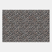 Papier Empreinte de léopard Rose Gris Beige Pêche (Devant)