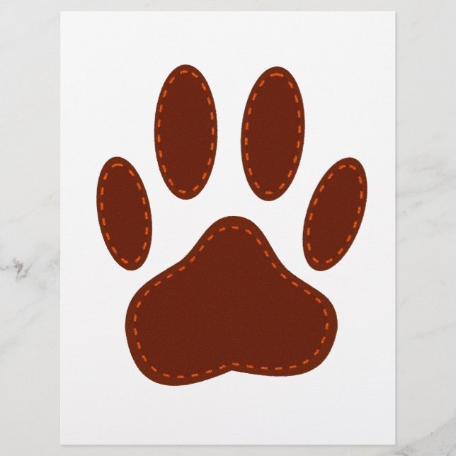 Papier Empreinte de patte de chien à pattes (Devant)