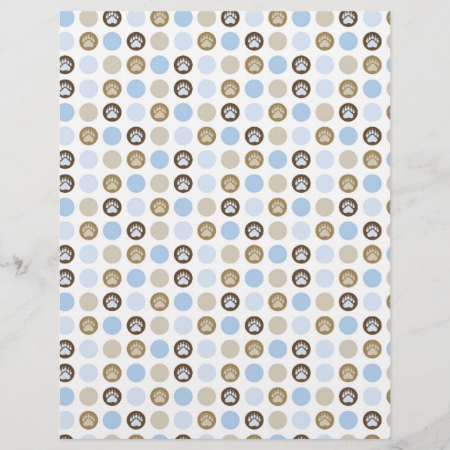 Papier Empreinte de patte Pois (Devant)