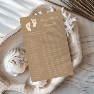 Papier Empreintes Brown Sexe Révéler Baby Word Scramble
