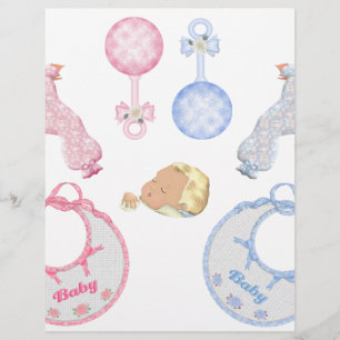 Papier Empreintes de pas adorables mignonnes de crèche de