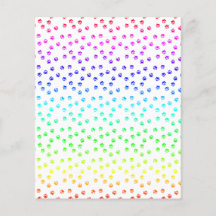 Papier Empreintes de patte arc-en-ciel