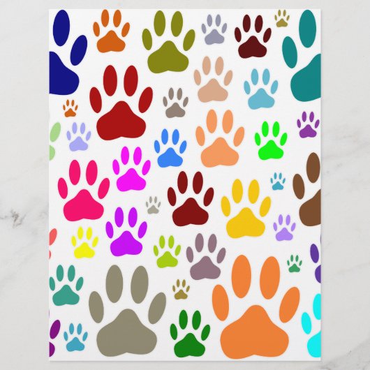 Papier Empreintes de pattes de chiens partout (Devant)