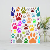 Papier Empreintes de pattes de chiens partout (Debout devant)