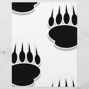 Papier Empreintes de pattes de l'ours noir