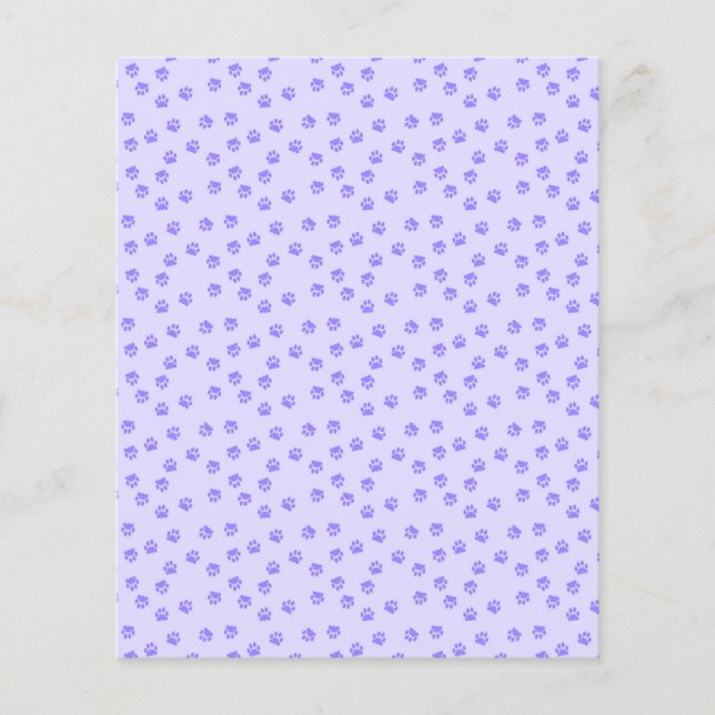 Papier Empreintes de pattes violettes (Devant)